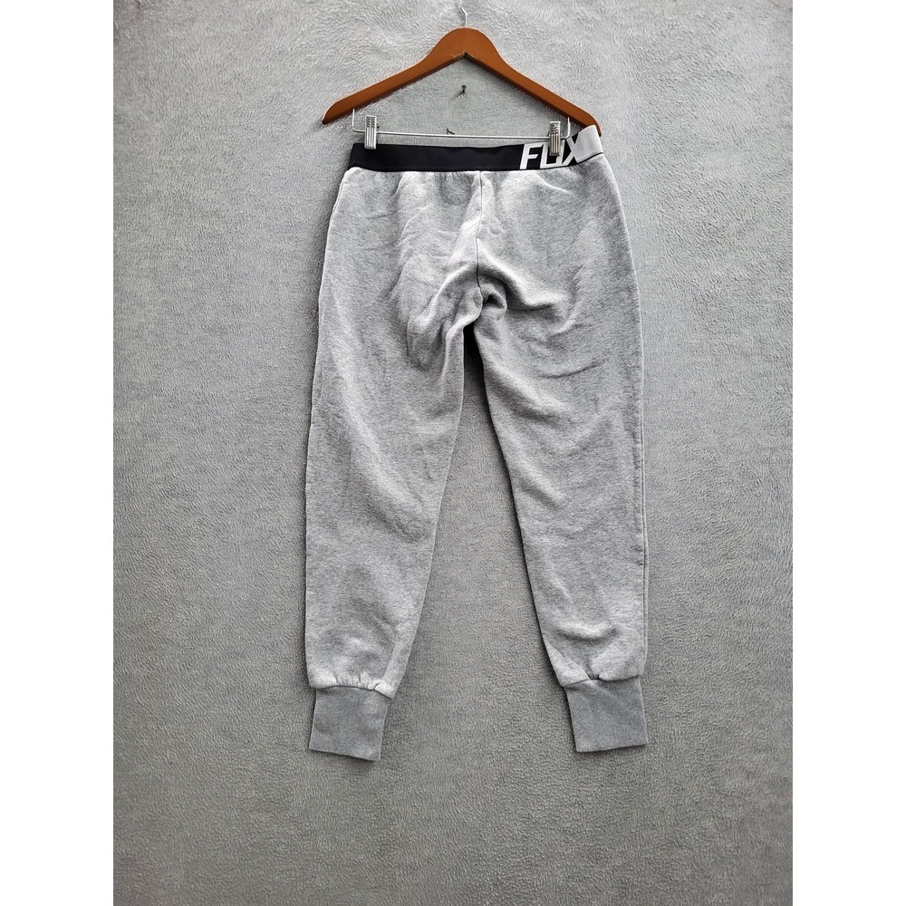 Fox Women Sweatpants M Gray Embroidered Fleece Jogger 29" Inseam - Picture 11 of 12